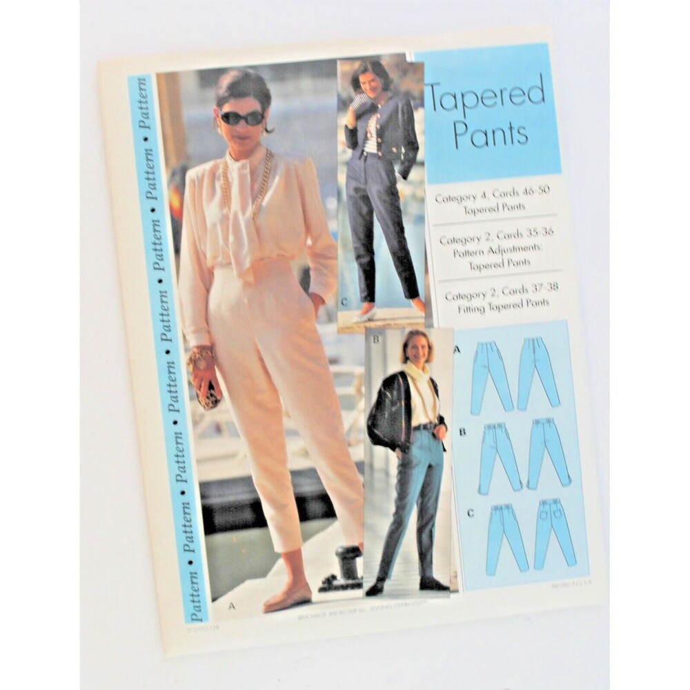 Vintage Sewing Step By Step Uncut Pattern Tapered Pants NOS